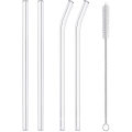 Reusable 4-piece Glass Straw Set